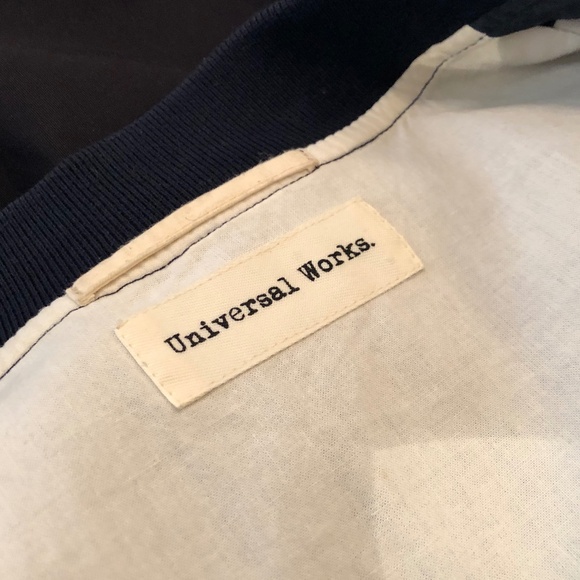 Universal Works Men's MA-1 Jacket, Navy Medium - Picture 10 of 10